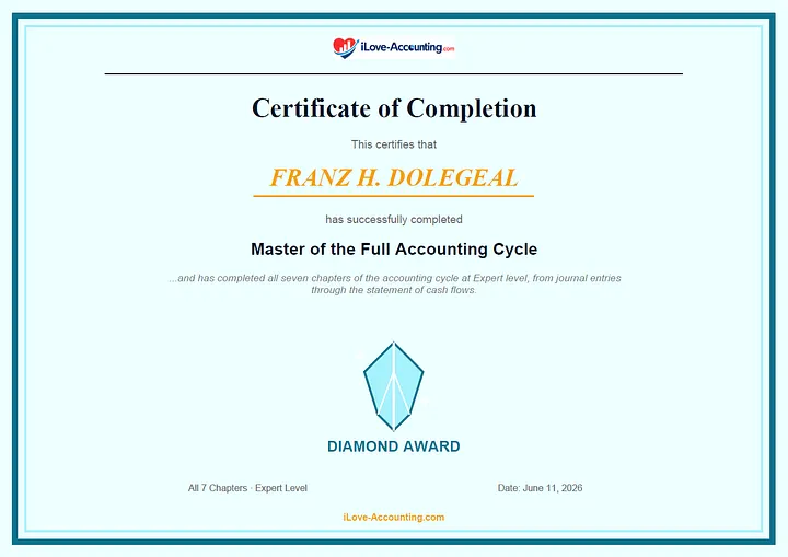 The Diamond, earned at expert level across all seven chapters.